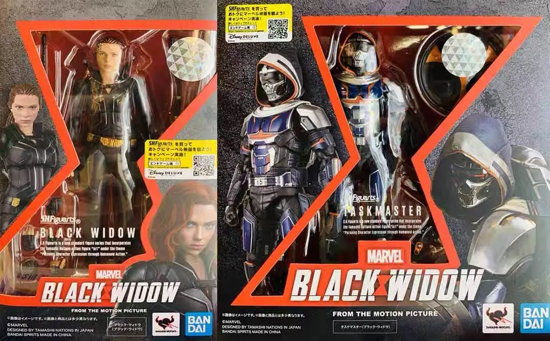 

Original Bandai Marvel S.H.Figuarts Black Widow Taskmaster The Avengers Collection Model Anime Action Figures Toys for Children