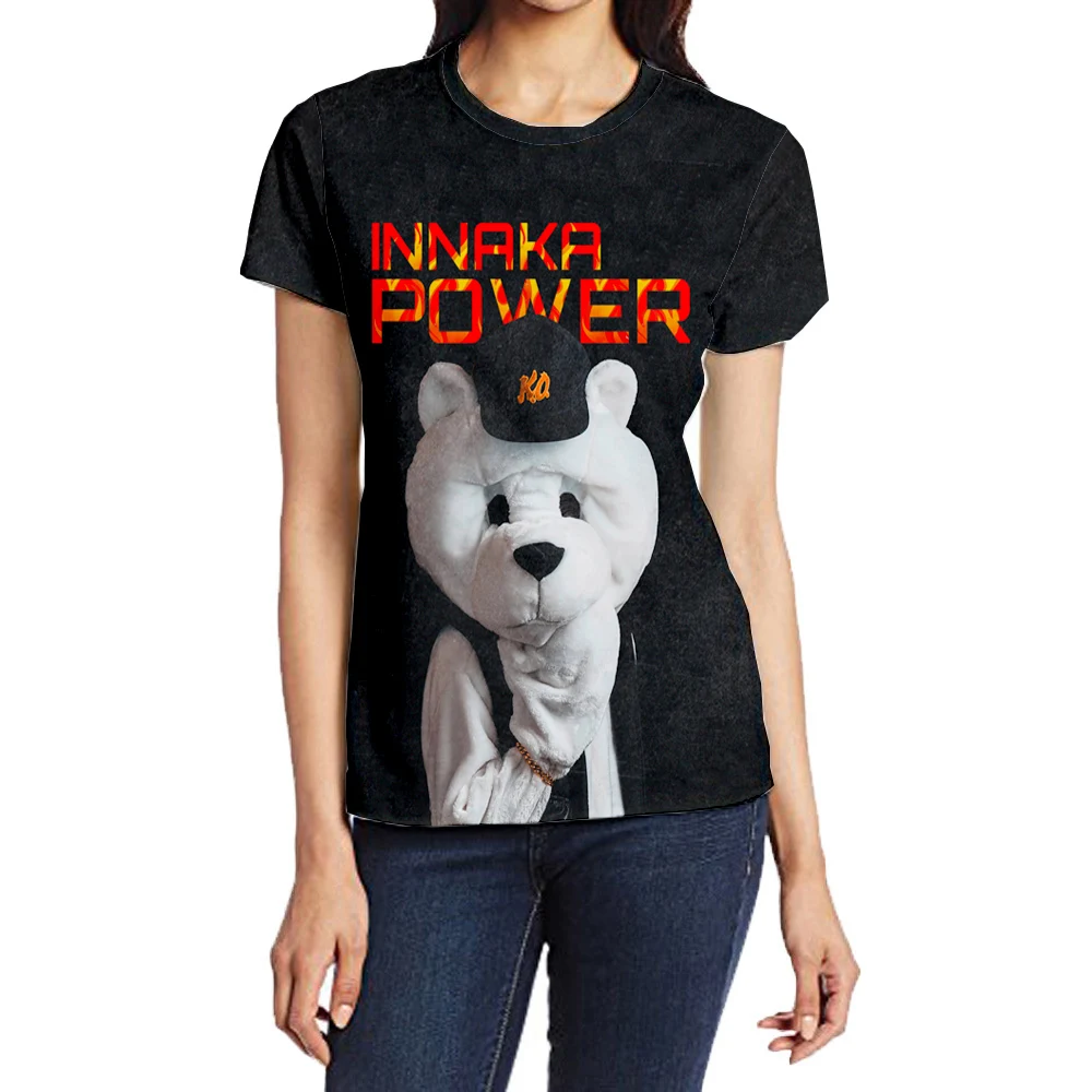 

Inaka Power Tshirts 3d Print Bear T Shirt 2022 Y2k Fashion Street Wearing Funny Tees Oversize Black Women's Short Shirt Dropship