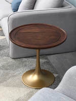 american style small solid wood tea table small round table nordic modern side table round corner coffee table