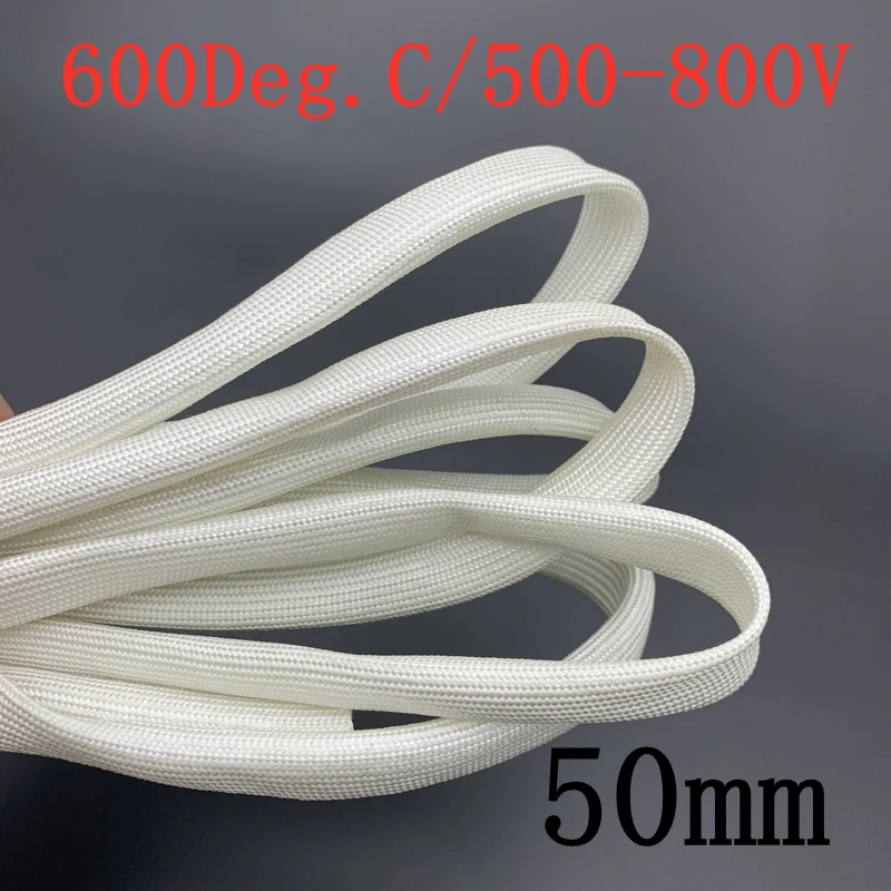 

ID 50mm Fiberglass Tube HTG Cable Sleeve 600 Deg.C High Temperature Chemical Glass Fiber Tube Fiberglass Sleeves Cable Protector