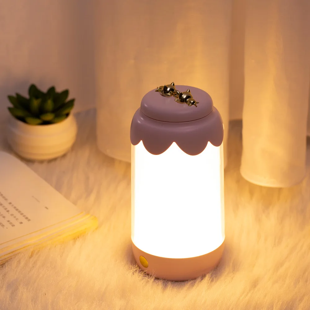 

Luminous Bottle Night Light USB Rechargeable LED Colorful Atmosphere Lamp Bedroom Eye Protection Bedside Sleeping Light Kid Gift