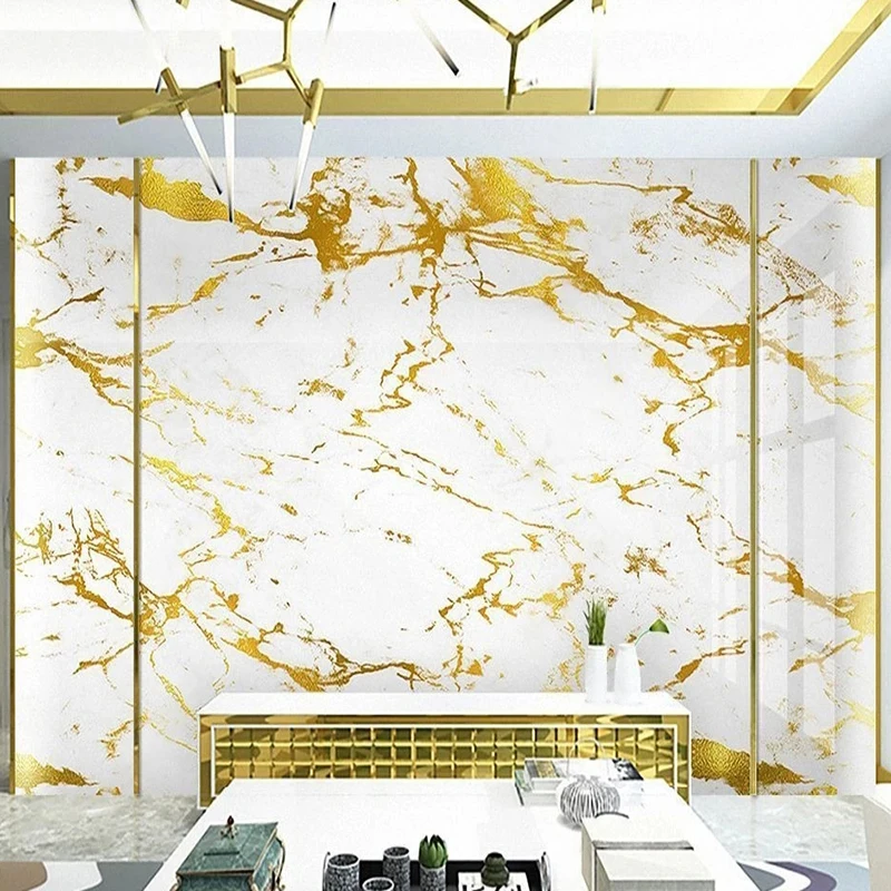 

Custom Photo Wallpaper 3D Luxury French Golden Marble Home Decor Murals Living Room TV Sofa Bedroom Background Wall Painting