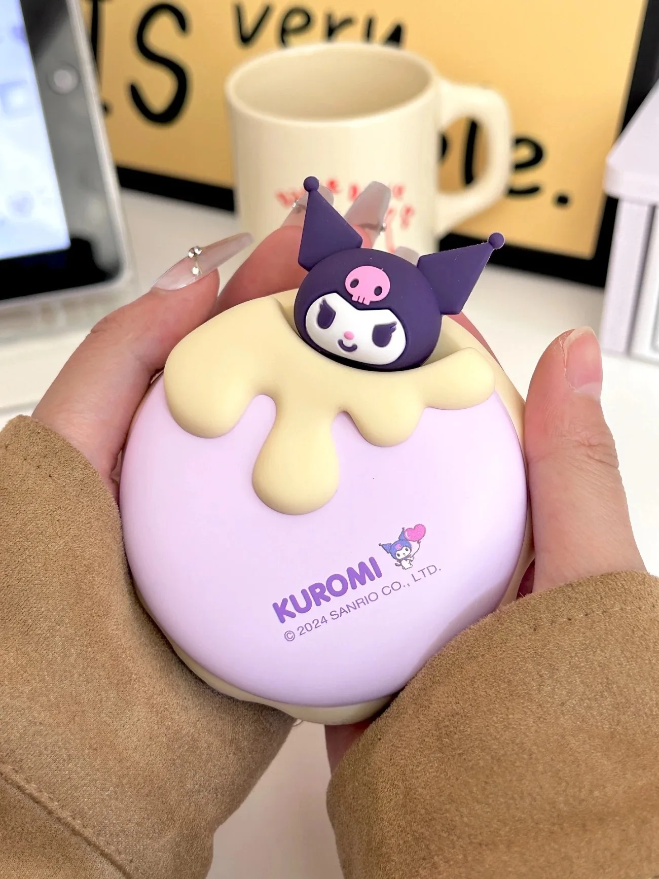 Kawaii Saniro Kuromi грелки для рук мультфильм милый Hello Kitty Melody портативная грелка с