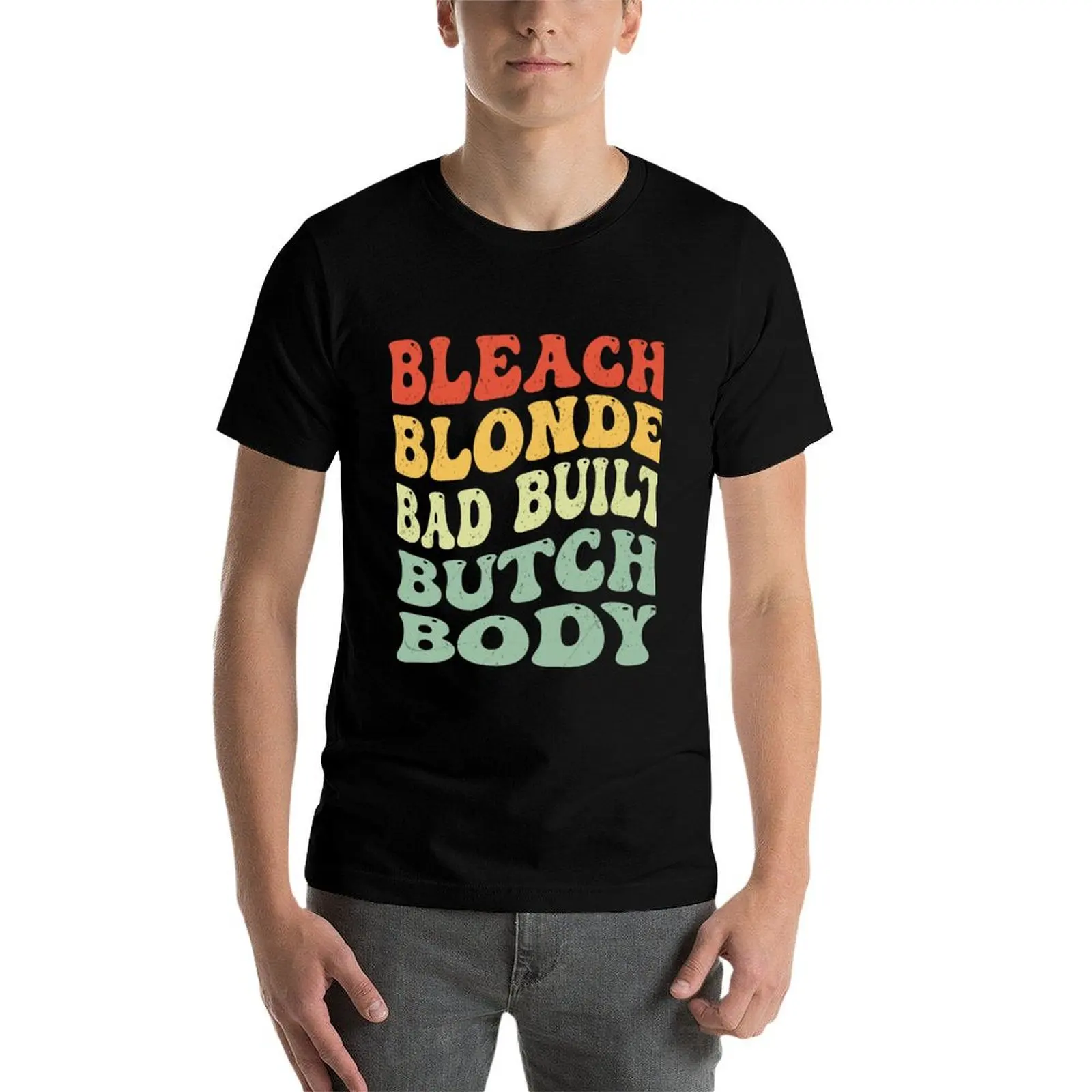 Фото Футболка Bleach Blonde Bad Built Butch Body, спортивная базовая футболка с влагоотводящими свойствами №4