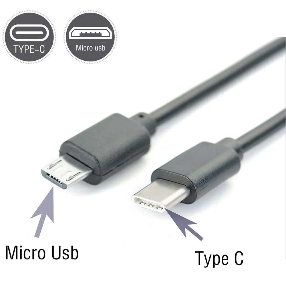 Кабель зарядного устройства Type C (USB-C) к Micro USB Male Sync Charge OTG