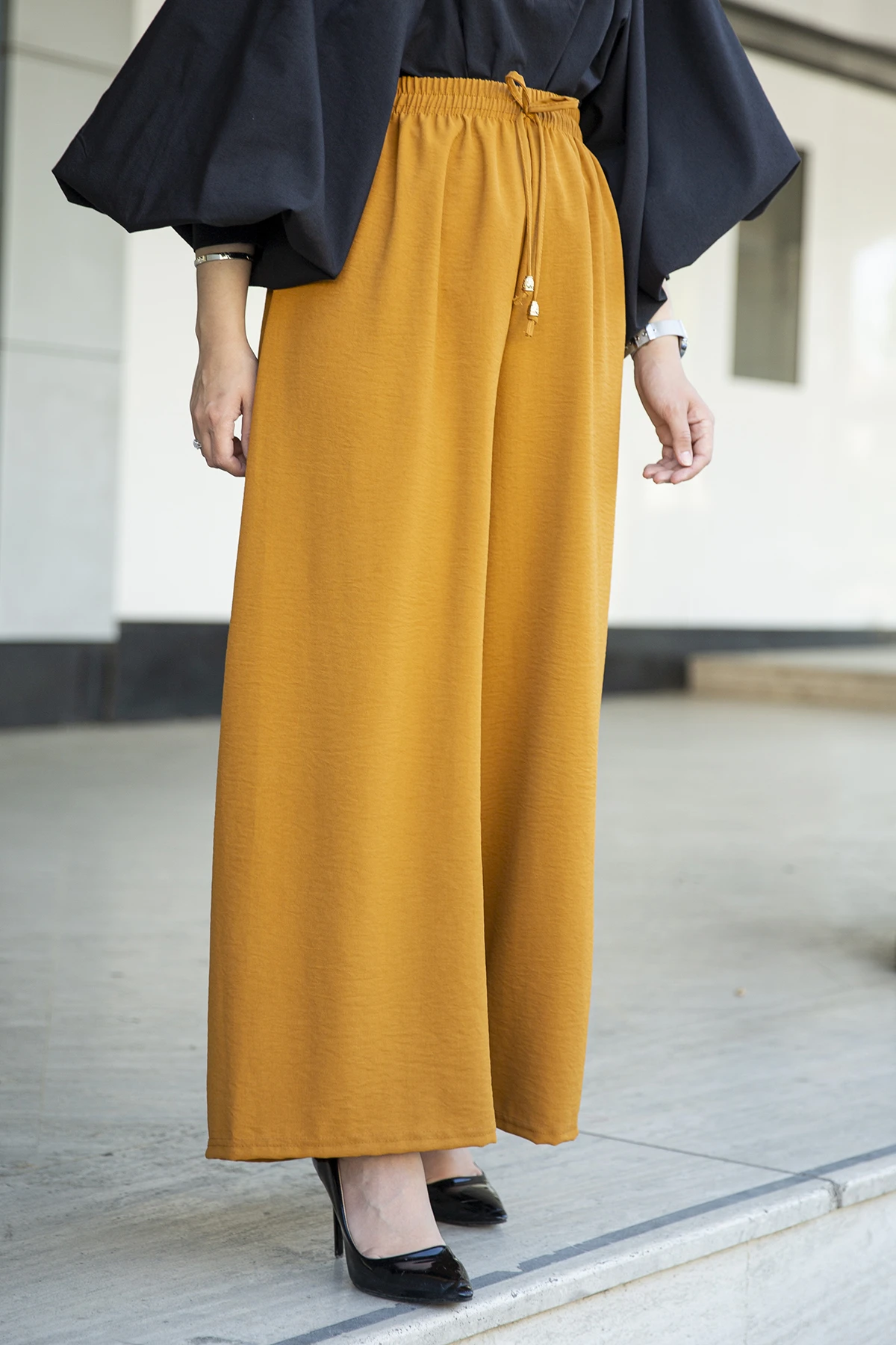 Телескопические брюки Aerobin E-горчичный зимний осенний сезон 2021 головной платок