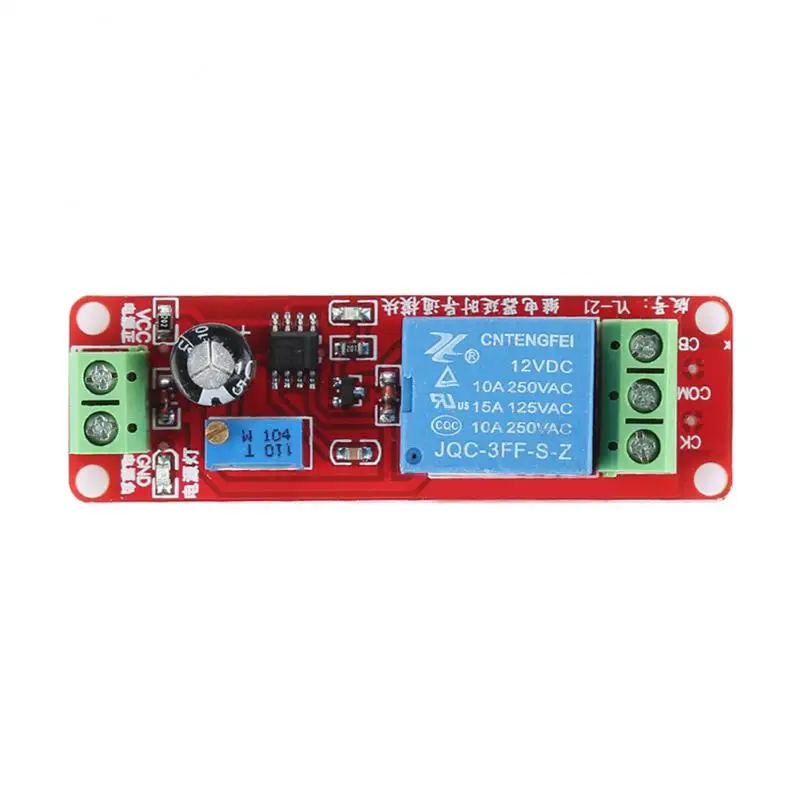

NE555 Delay Switch Module DC 12V Timer Relay Switch Module Adjustable 0-10 Second Oscillator Board Delay Timer Relay Switch Chip