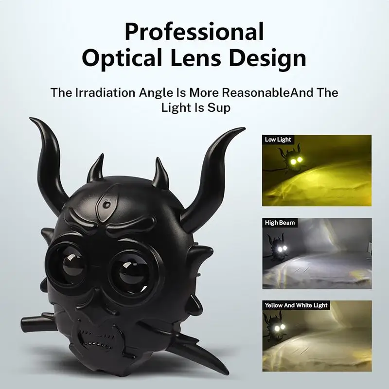 Lampa przeciwmgielna do motocykla 30W reflektory LED jazdy z bursztynowo-białymi światłami wielofunkcyjny wodoodporny motocykl