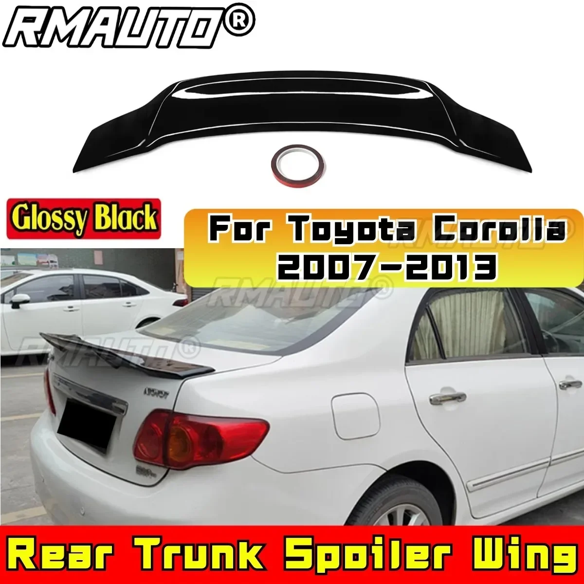 Corolla Spoiler Wing Rear Roof For Toyota 2007-2013 Body Kit Car Accessories