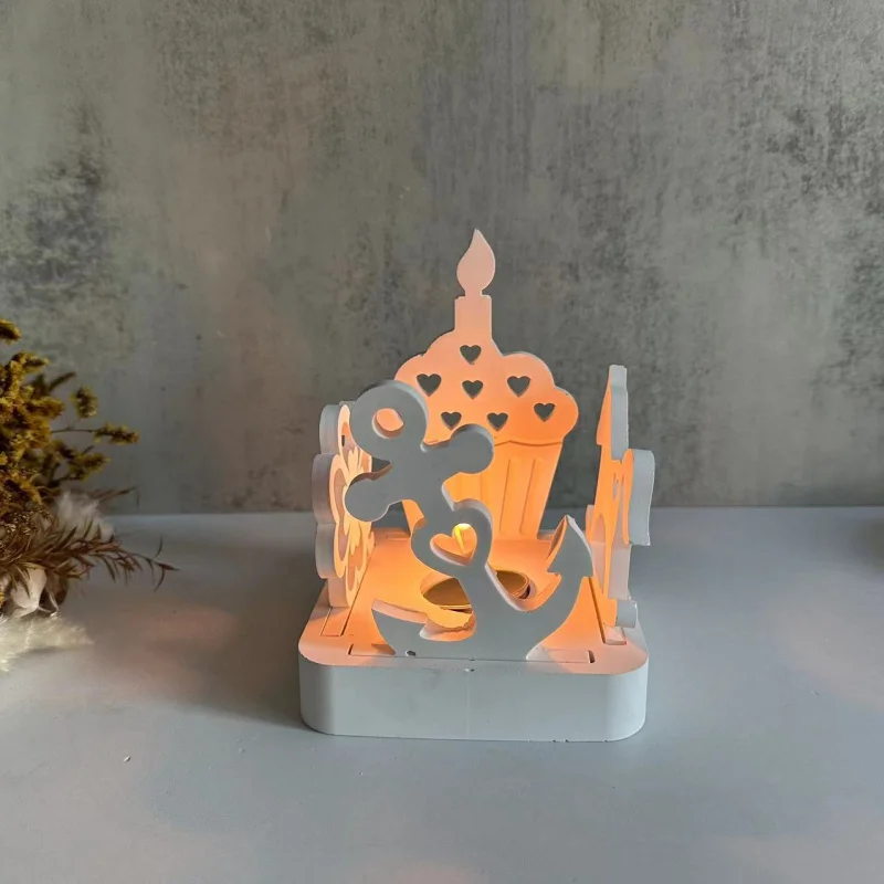 Свеча для торта Троянская подставка подсвечника Лодка Анчо Четыре отверстия