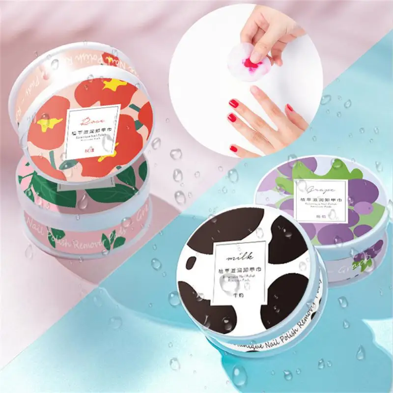 

48 банок для снятия лака для ногтей баночки для ароматизированных фруктов бумажные салфетки полотенце влажные салфетки для дизайна ногтей Снятие лака инструменты для дизайна ногтей