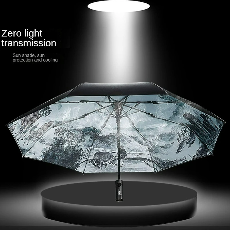 

Intelligent Women's Automatic Umbrella Rechargeable Folding Sunscreen New INS Dual-purpose Cooling UV Protection Sunshade. Male