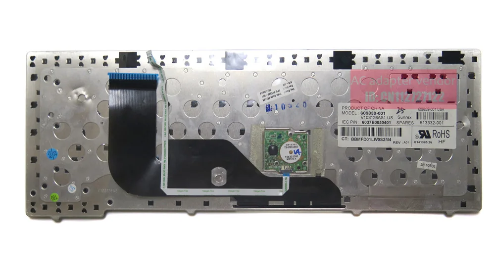 Английская клавиатура для ноутбука HP Elitebook 8440P 8440W 8440