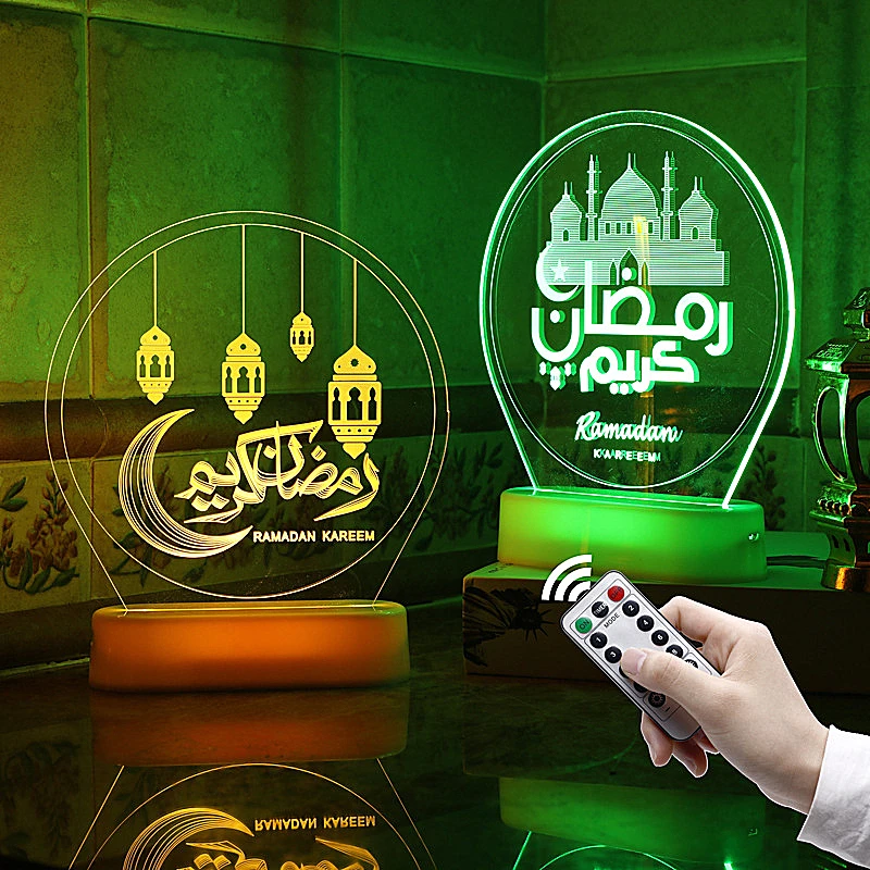 

Ramadan Kareem Night Light Ramadan Decorations for Home LED Light EID Mubarak Decor Islamic Mubarak Party Decoration Room Light