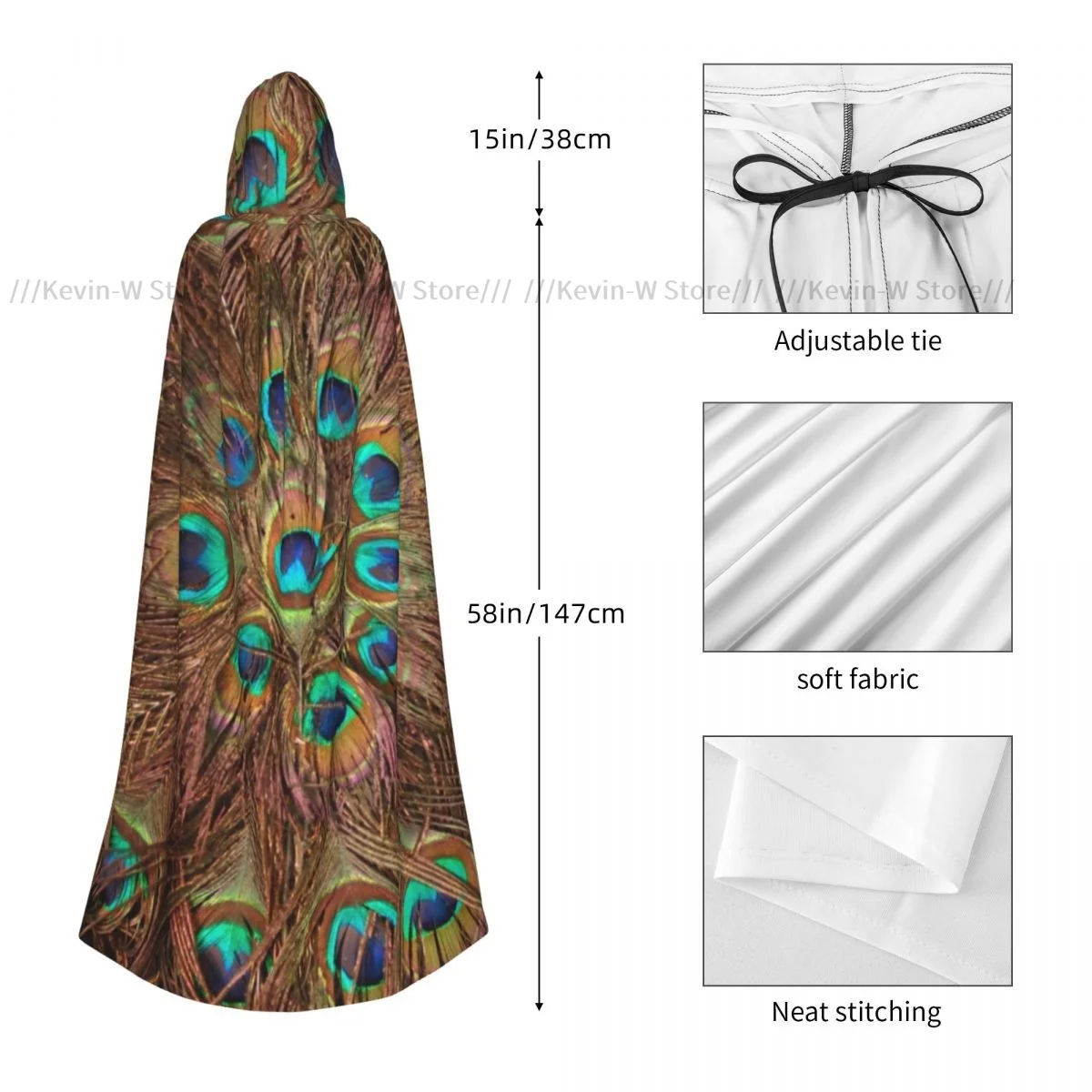 Унисекс ведьма реверсивная накидка с капюшоном для взрослых вампиров плащ