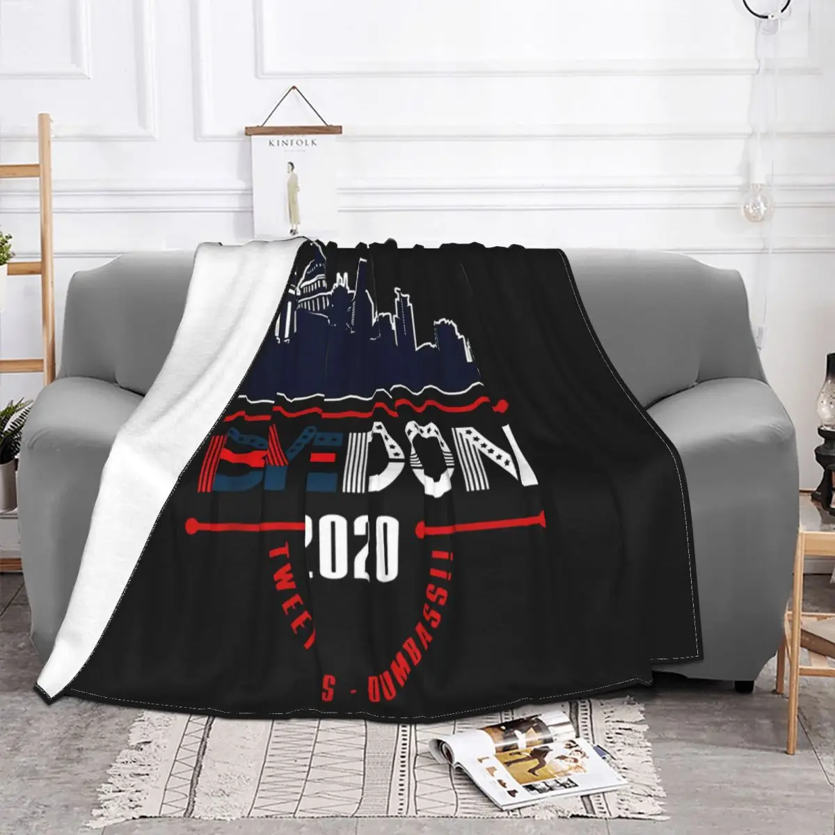 Мужское простое одеяло с принтом Funny Byedon 2020 Against Trump Vote Joe Biden For President