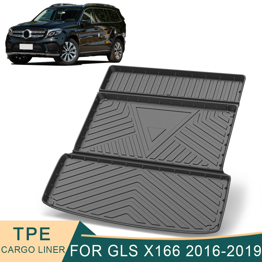 

Для Mercedes-Benz GLS X166 2016-2019 Авто Коврики для багажника любых погодных условиях и Non-slip ствола сапоги лоток аксессуары для интерьера
