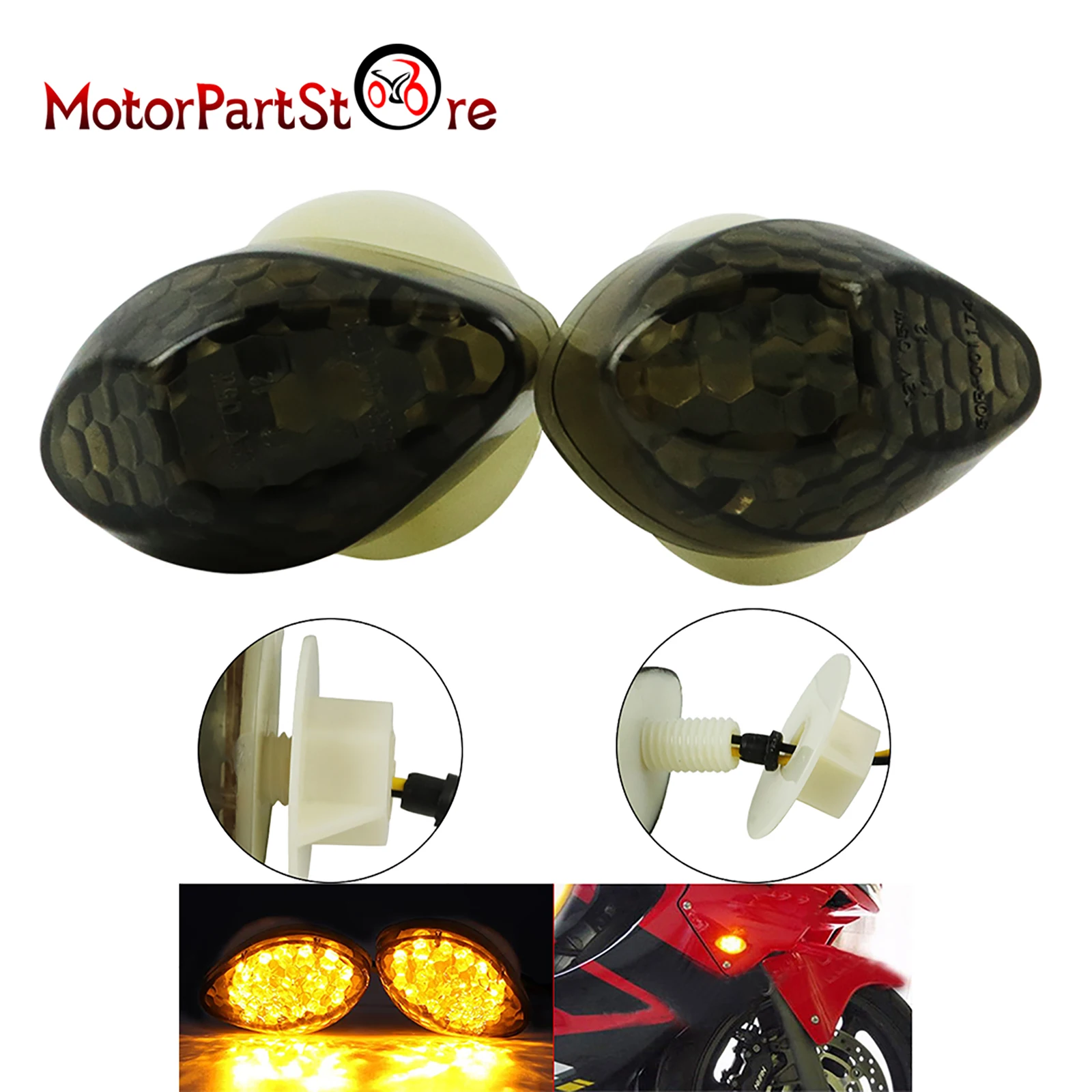 

2 шт., светодиодный индикатор поворота для мотоцикла Honda CBR 600 F4 F4i CBR600RR CBR1000RR