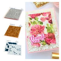 peony print hot foil stencil stamps for scrapbooking paper craft handmade card album punch art cutter 2022 new