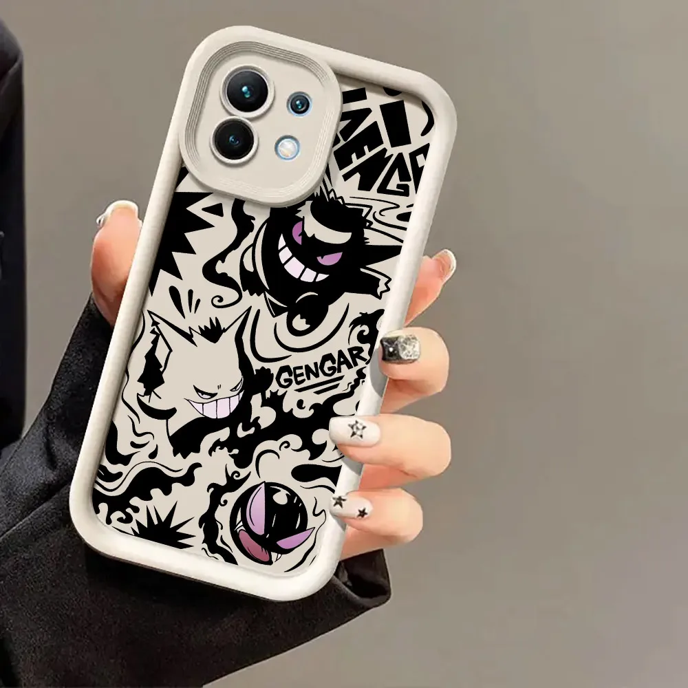 Фото Противоударный чехол P-Pokemons Gengars Mewtwos Anime для Xiaomi 14T 15T 17T Pro 15 Ultra Poco M7 M8 F8 F7 X6 X7 X8 17 Pro Max №5
