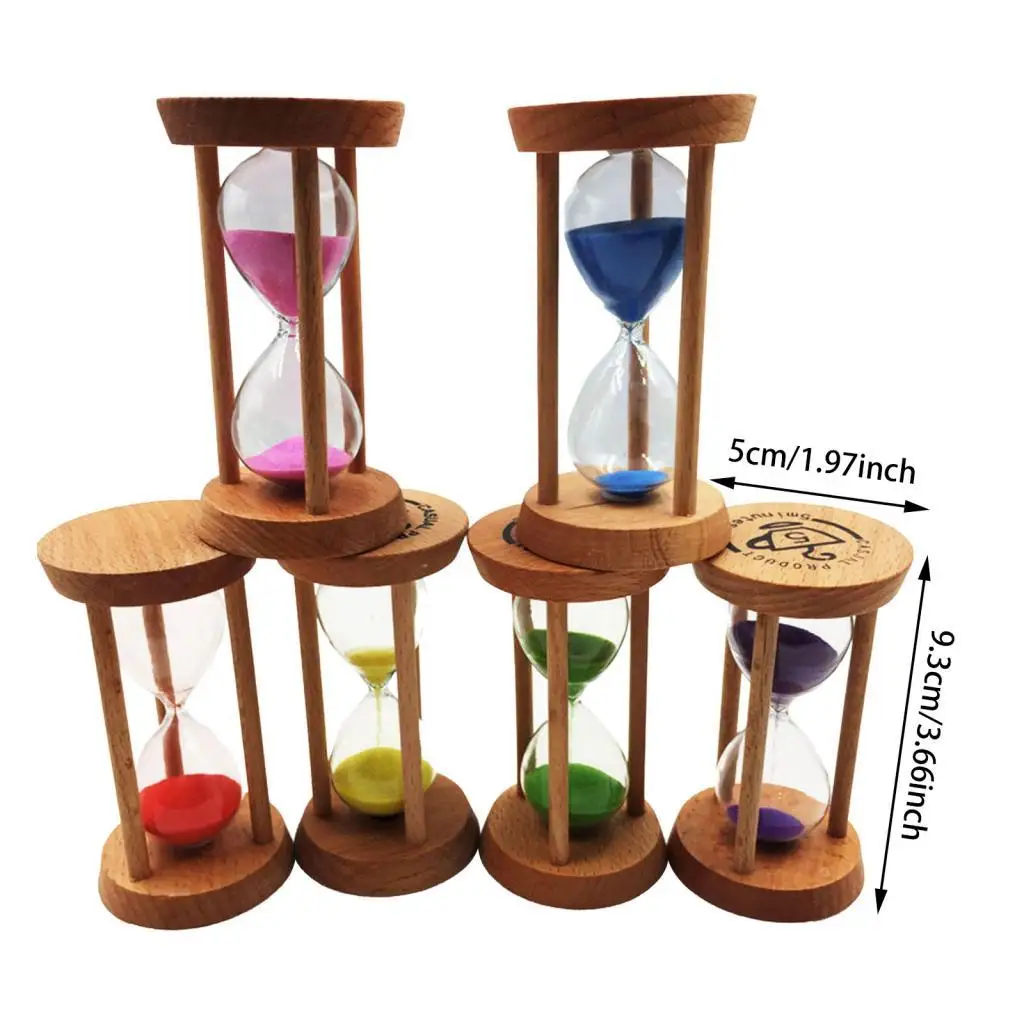 6x красочный песочный таймер зубная щетка часы песочные для игр центр раннего