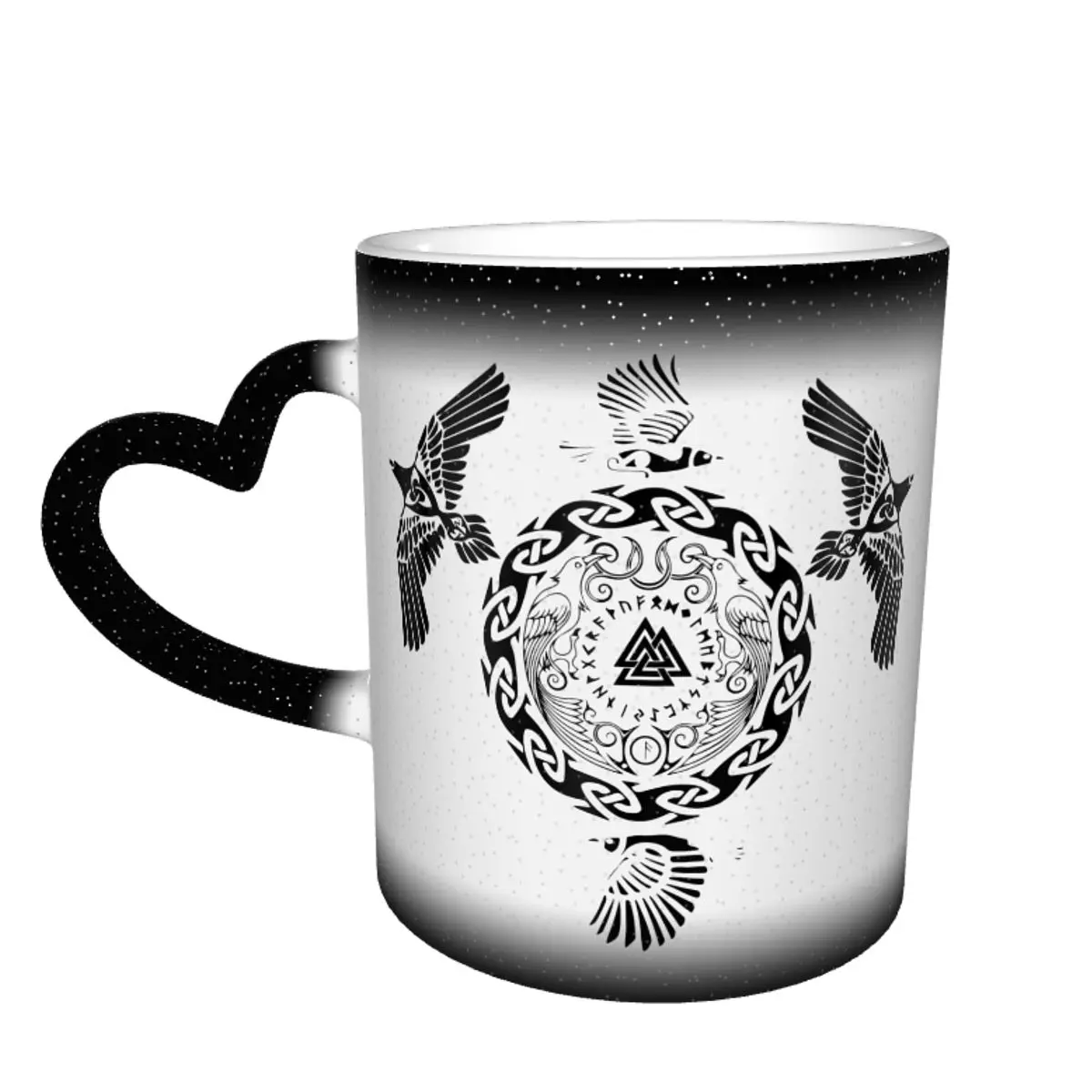 

Color Changing Mug in the Sky Viking Odin S Ravens Vikings Unique R339 Ceramic Heat-sensitive Cup Funny Novelty Tea cups