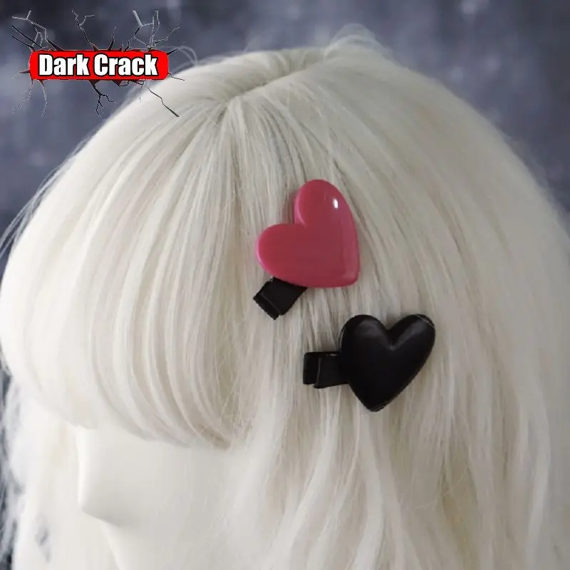 

Love hairpin woman gothic punk Lolita headdress Spicy Girls Harajuku Millennium y2k side clip subcultural decoration