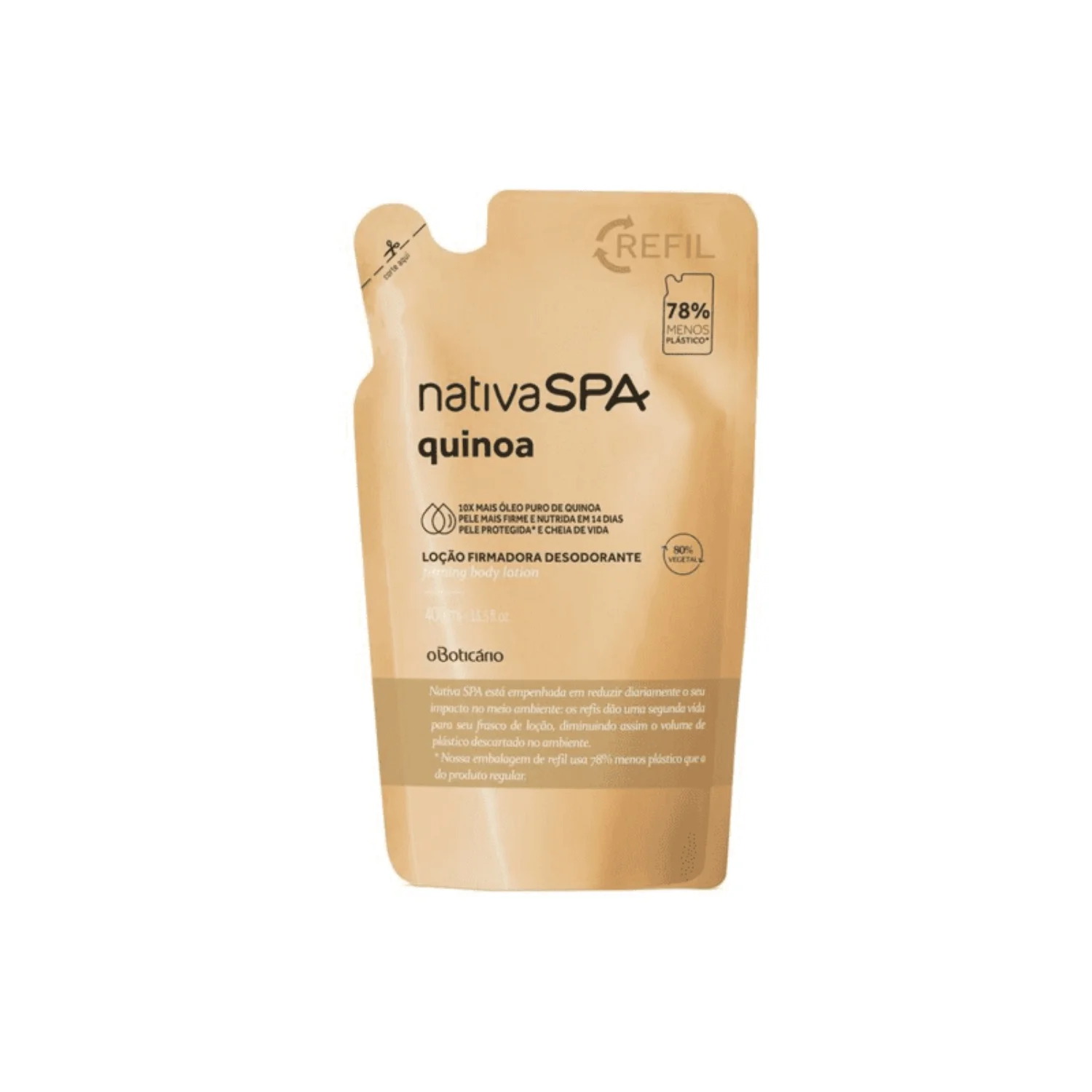 

Refill Moisturizing Lotion Quinoa Native SPA oBoticario 400ml