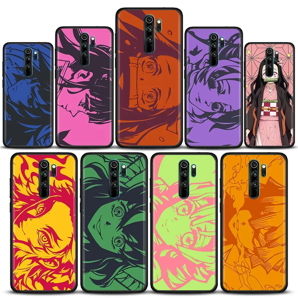 

Phone Case for Redmi 6 6A 7 7A Note 7 Case Note 8 8A Pro 8T 9 9S Pro 4G 9T Soft Silicone Cover Japan Anime Demon Slayer manga