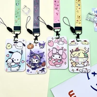 kawaii hello kitty my melody kuromi sanrio anime cute cinnamoroll girly heart cartoon campus card bus card sleeve toy for girls