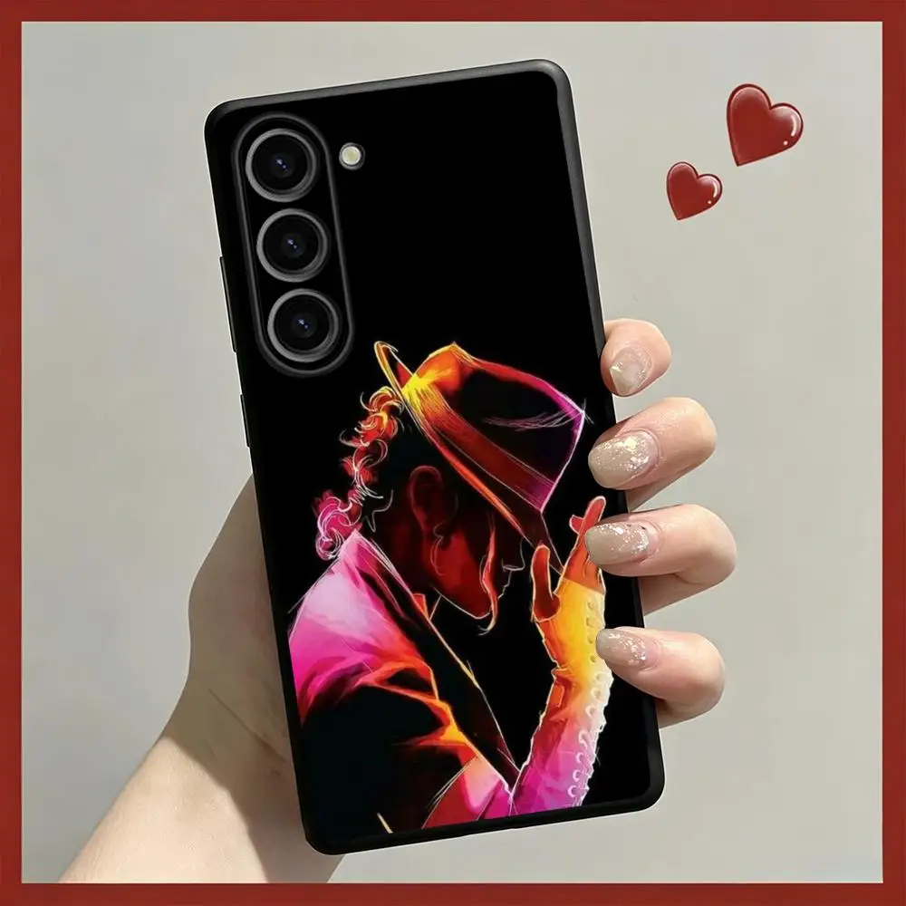 Фото Чехол для телефона с рисунком Dance King Michael Jackson для Samsung Galaxy S26 S25 S24 S23 S22 S21 Plus Ultra Fold A, мягкий, черный №3