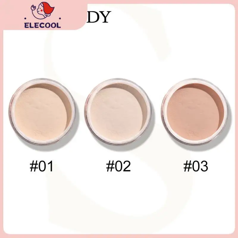 

Translucent Brighten Face Loose Powder 1pcs Light Breathable Powder Oil Control Face Finish Setting With Puff Beauty Cosmetics