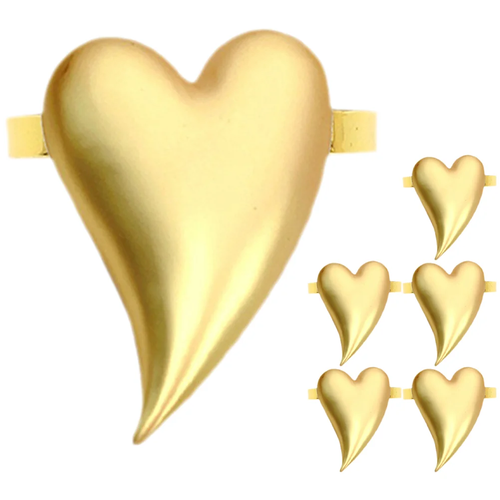 

Napkin Heart Holder Ring Day Wedding Valentines Rings Serviette Decoration Holders Buckle Table Love Reception Buckles Shape