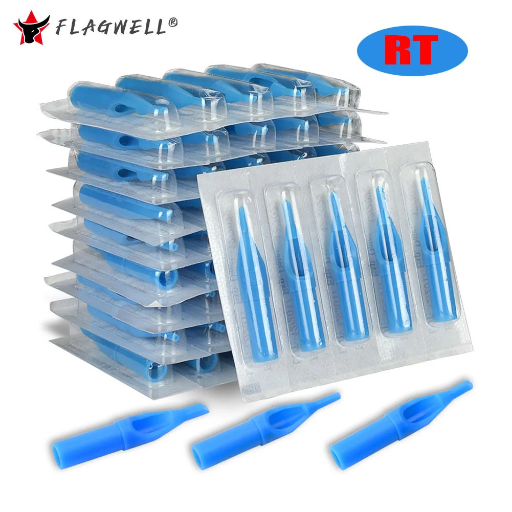 50 шт. синий стерильные одноразовые для татуировок машина пистолет наконечники