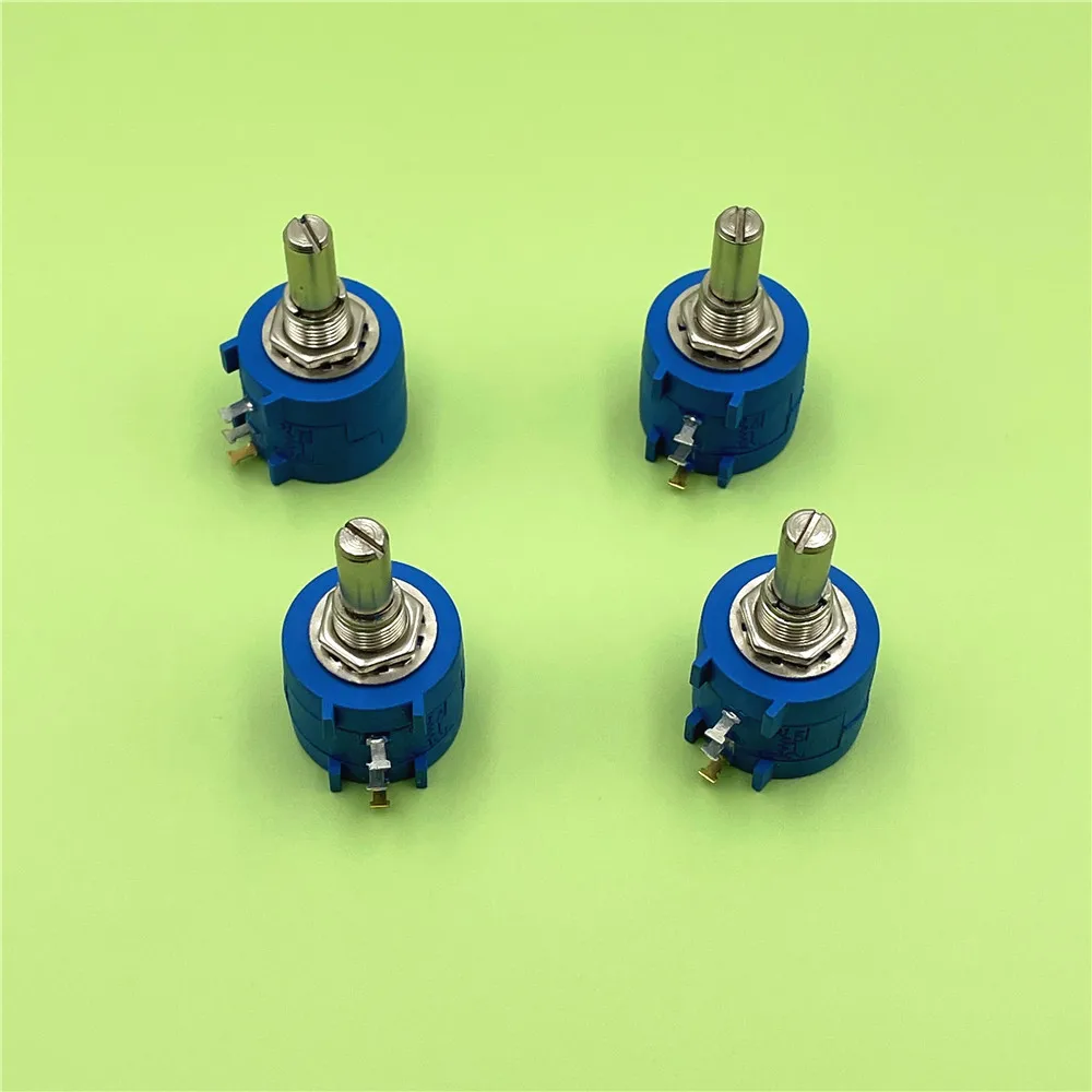 4 шт., многооборотный поворотный проволочный прецизионный потенциометр 3590S-2-101 102 103 104 201 202 203 501 503L 100R до 502 K Ом, 10 оборотов