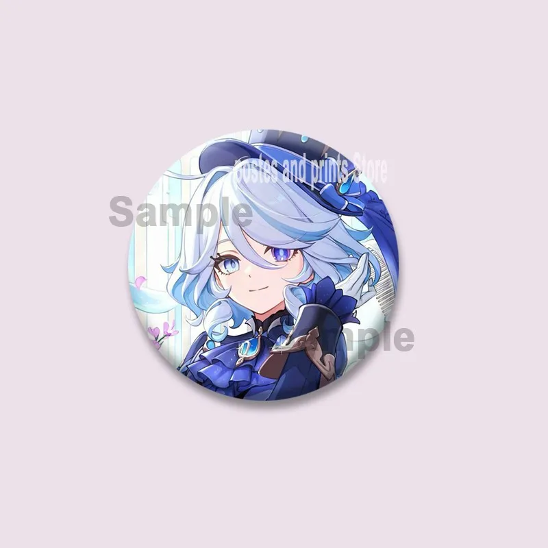 

Круглая брошь Genshin Impact из пластика