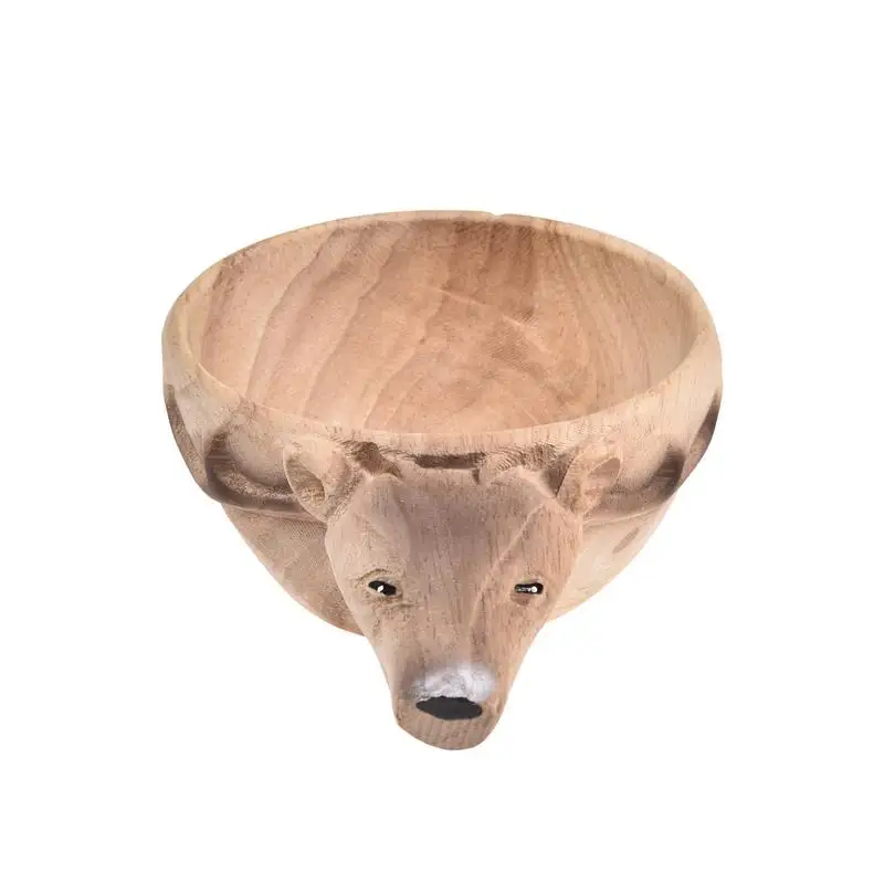 

Kuksa Hand-Carved Wooden Mug-Kuksa Guksi Animal Head Cup Traveler Outdoor Camping And Jungle Craft Drinking Camp Cup A Great