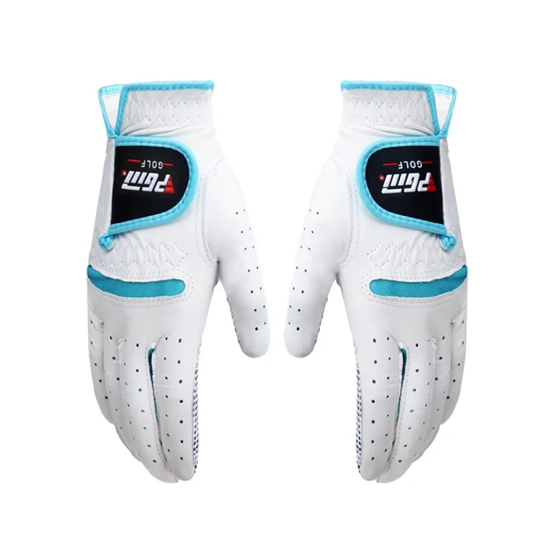 PGM 1 Pair Golf Gloves Women Kid Sheepskin White/pink Glove for Golf Protective Finger Training Breathable Anti-slip for Ladies
