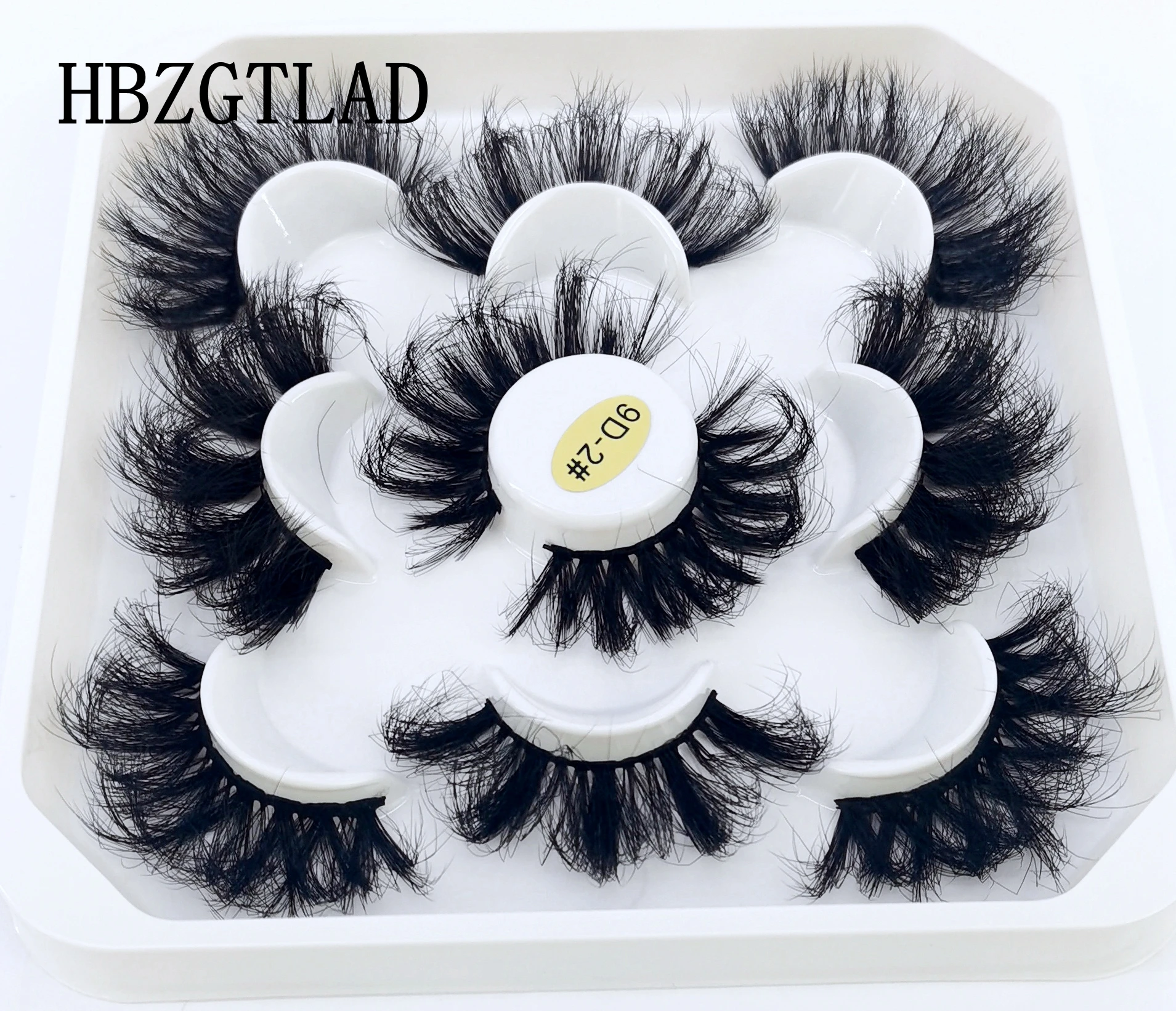 5 Pairs mink eyelashes 25mm lashes fluffy messy 3D mink lashes wholesale, 4 pairs natural Long Thick false eyelashes extension