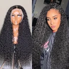 360 13x6 фронтальные человеческие волосы парики с глубокой волной бразильские парики на сетке 4x4 свободные волнистые вьющиеся человеческие волосы парики для чернокожих женщин