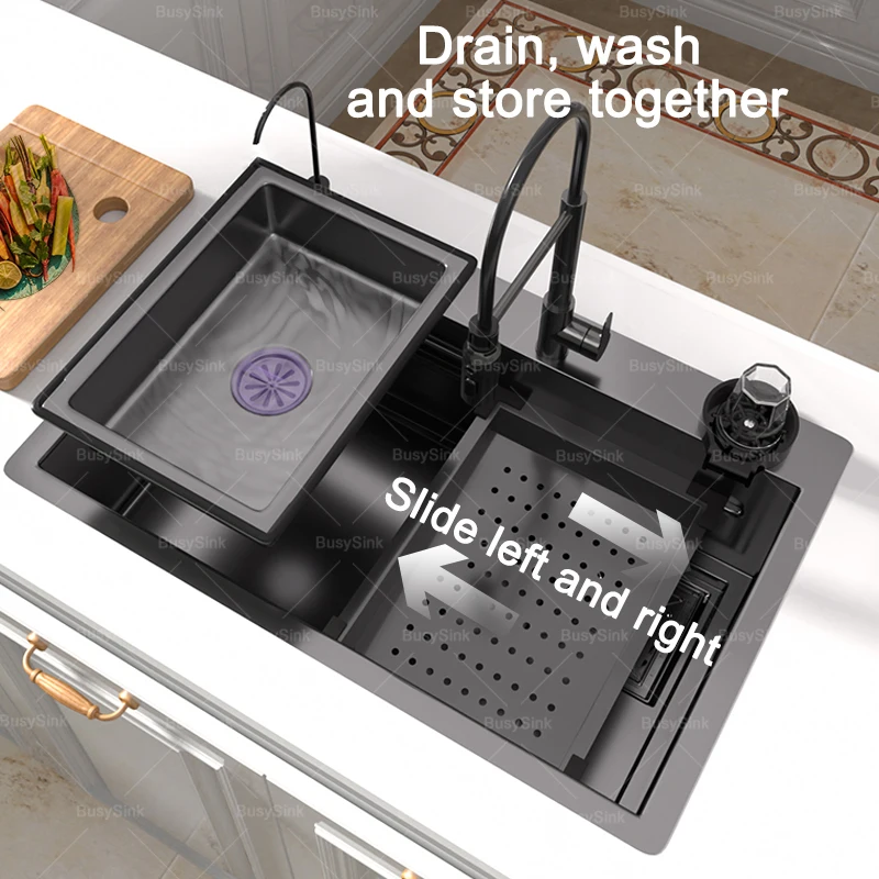 Кухонная раковина из нержавеющей стали с одним слотом