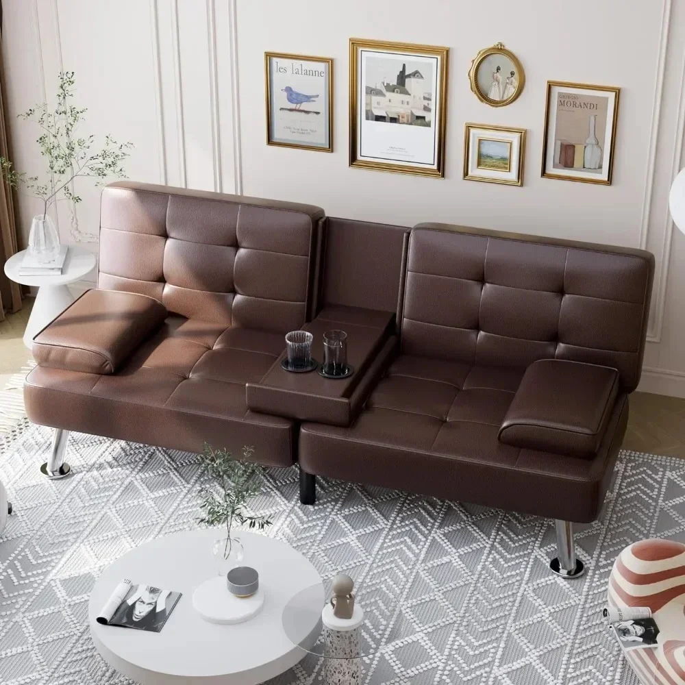 Divano Lette Futon Freckhevole Convertibile Letento согласно 3) imbottito в экопелле con braccioli rimovibili