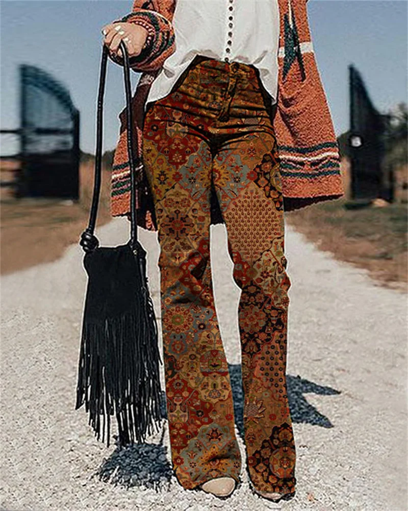 Модные женские расклешенные джинсы с высокой талией джинсовые брюки