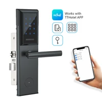 electronic keyless digital door lock smart remote bluetooth code door lock unlock with ttlock app codem1 card and key