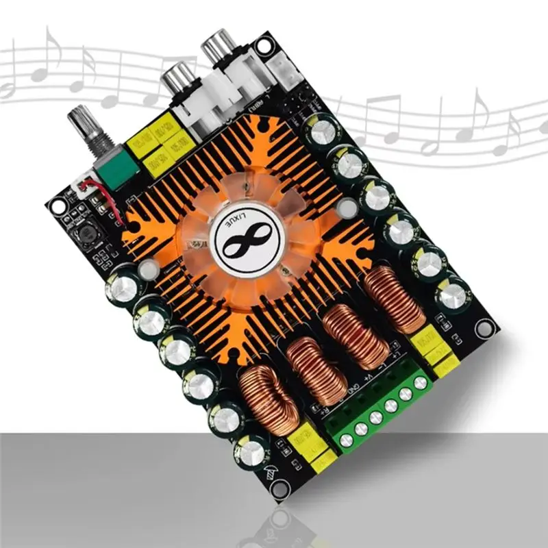 Модуль стереоусилителя TDA7498E 2.0 HIFI, 160 Вт x 2, цифровая плата усилителя мощности 220 Вт BTL, поддержка 2Pcs High Power с охлаждающим вентилятором - VVNB (art.: 3920db3162d7e) - 3920db3162d7e