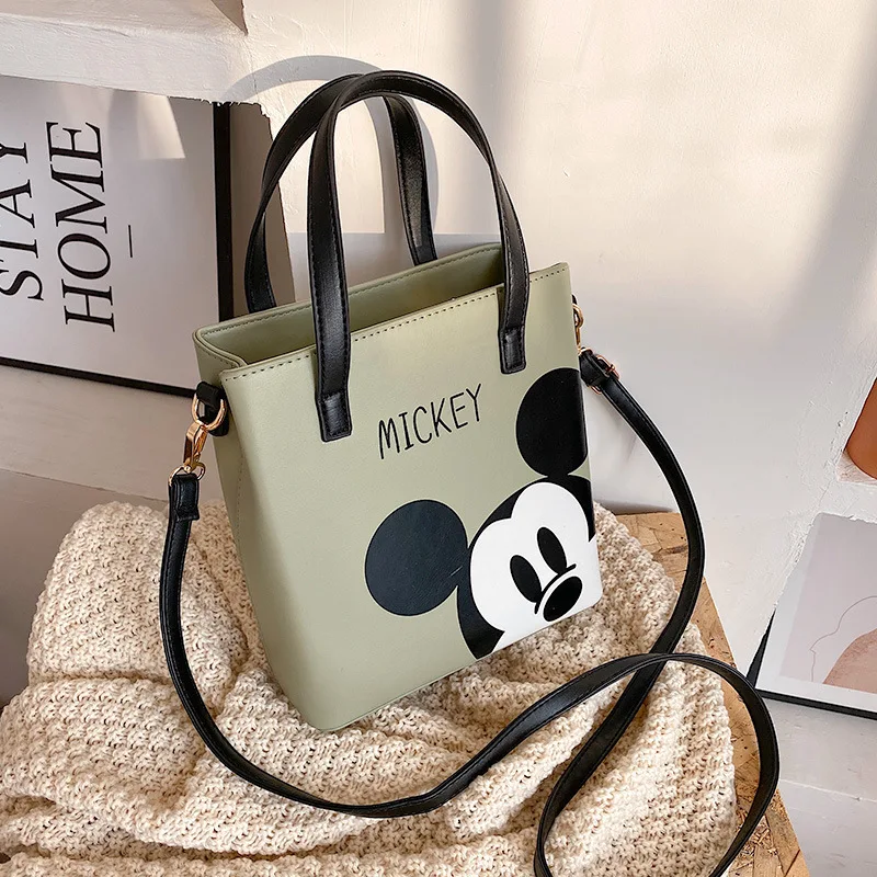 Disney Bag Mickey Shoulder Bag Women's Crossbody Bag Fashion Mickey Catone Print Tote Bag Everything with Personality Handbag
