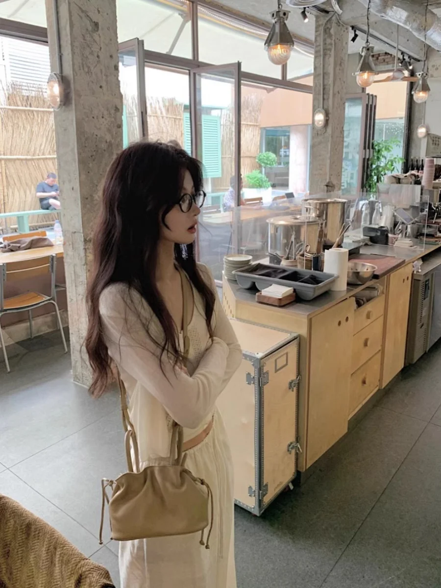 Кардиган женский солнцезащитный вязаный элегантный Свободный Повседневный