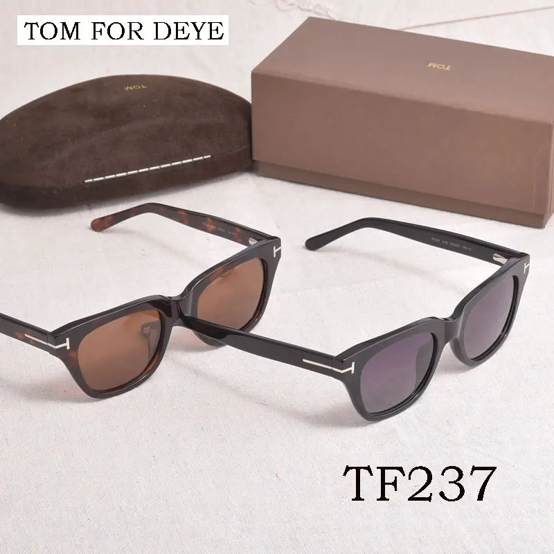 

007 James Bond Eyewear Fashion Luxury Brand TOM FOR DEYE Sunglasses Man Women Acetate Polarized Sun glasses TF237