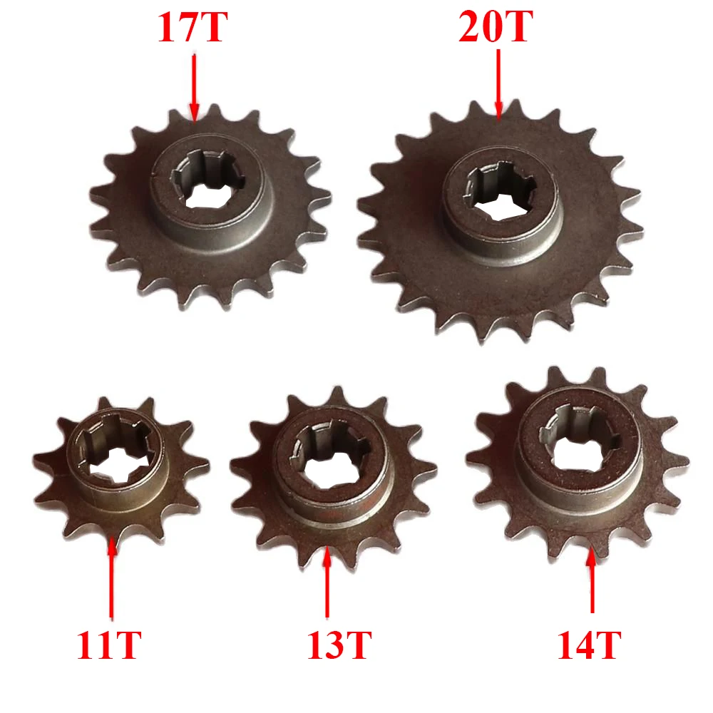 Мотоцикл 11T 13T 14T 17T 20T T8F для 43CC 47CC 49CC коробка передач с одной цепью сцепления Mini Moto