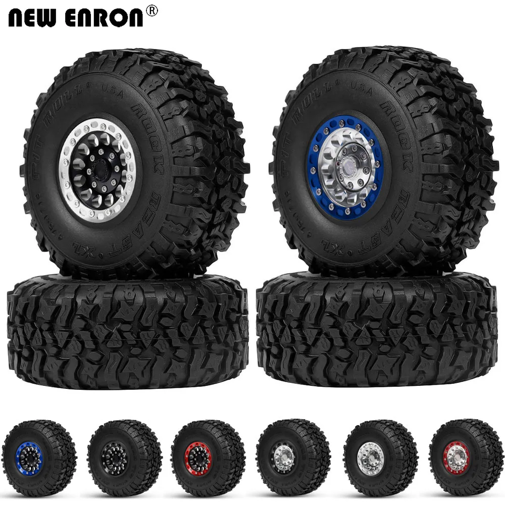 

NEW ENRON 4P Metal 1.9" Beadlock Wheel Rim & 120mm Tire for RC Crawler 1:10 Tamiya CC01 YIKONG Traxxas TRX4 AXIAL D90 SCX10 TF2